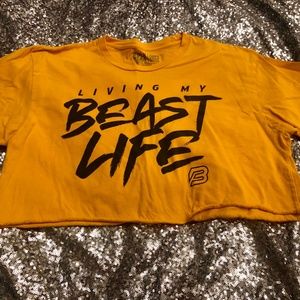 Bulk Gear crop top Living My Beast Life gym top